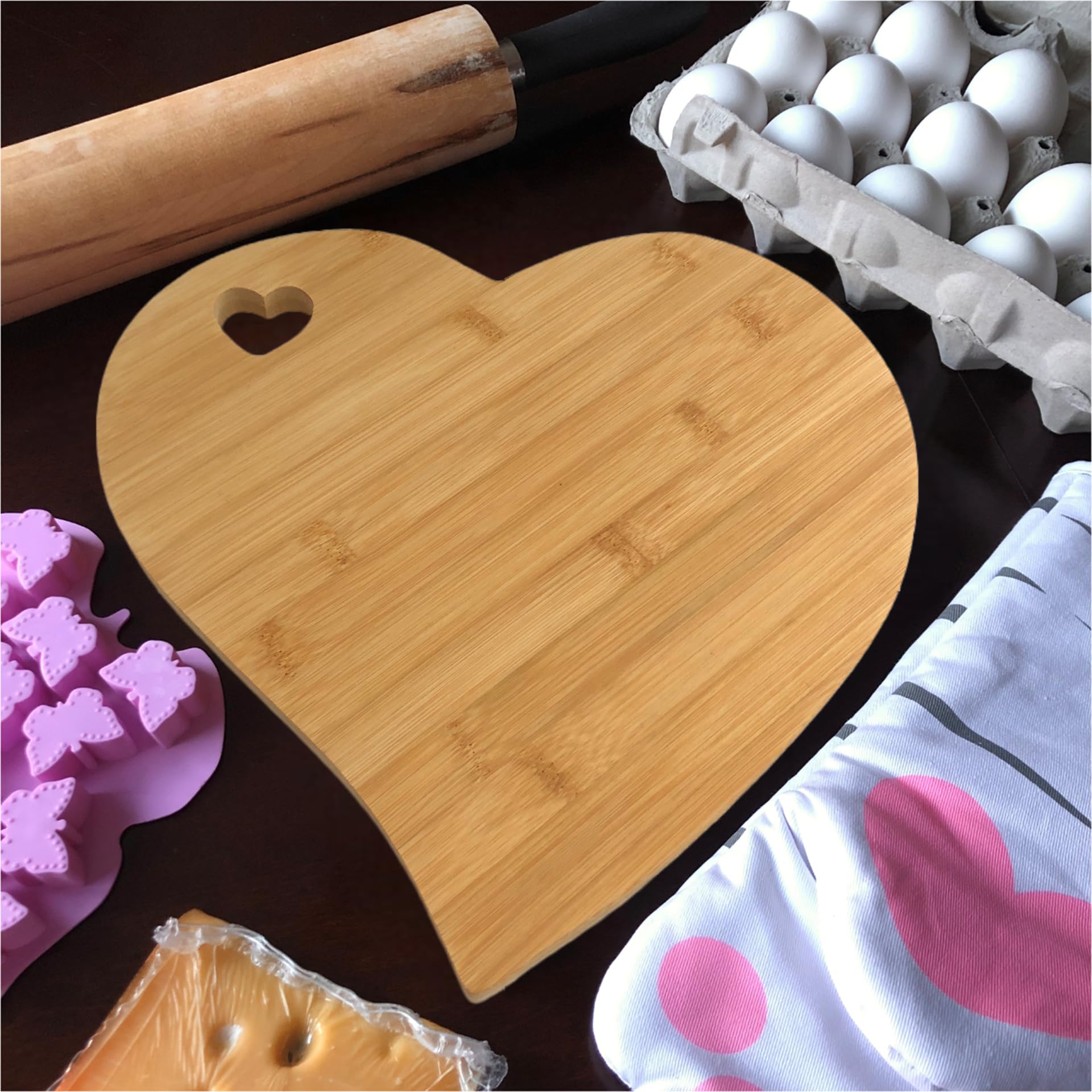 Heart Shaped Charcuterie Board - Heart Charcuterie Board Chautierre Board Brisket Cutting Board Charcuterie Meat And Cheese Platter Unique Cheese Board Wooden Cutting Board Cool Cutting (Bamboo)