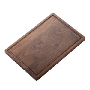 muso wood walnut cutting board reversible wood cutting board for kitchen wooden cutting board with juice groove for cutting and charcuterie (16x11x0.8”)