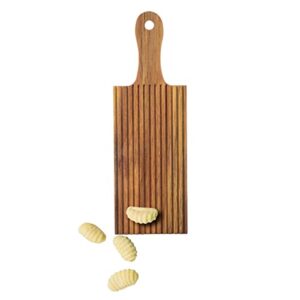 Tablecraft 11085 Gnocchi Rolling Board, 9.38-inch Length, Acacia Wood