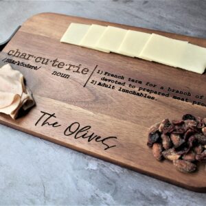 Personalized Charcuterie Board Cheese Serving Board with Handle Serving Tray Bread Board For Wedding Engagement Gift