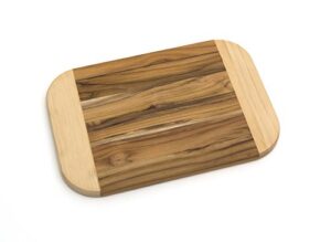 lipper international two-tone teak wood cutting board, medium, 11-7/8" x 7-7/8" x 3/4"
