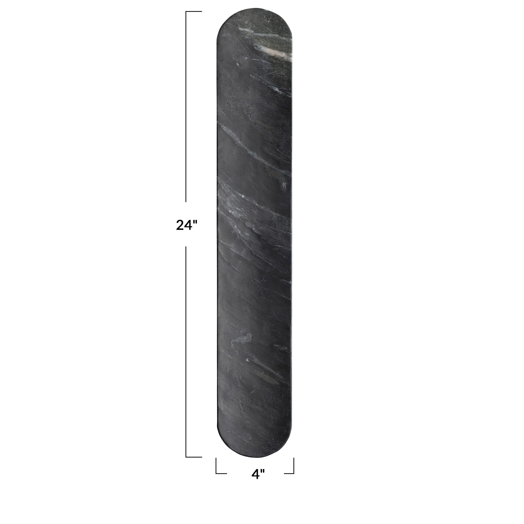 Bloomingville Oval Marble, Black Serving Board, Large