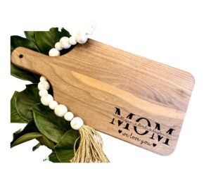 mother's day gift personalized cutting board custom engraved charcuterie board, gift for mom with kids names, mom birthday gift, christmas
