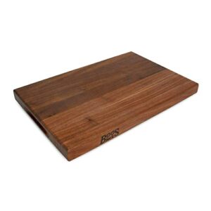 John Boos WAL-R01 Walnut Wood Reversible Cutting Board (18 x 12 x 1.5 Inches) with Mystery Butcher Block Oil (16 Ounces) Bundle (2 Items)