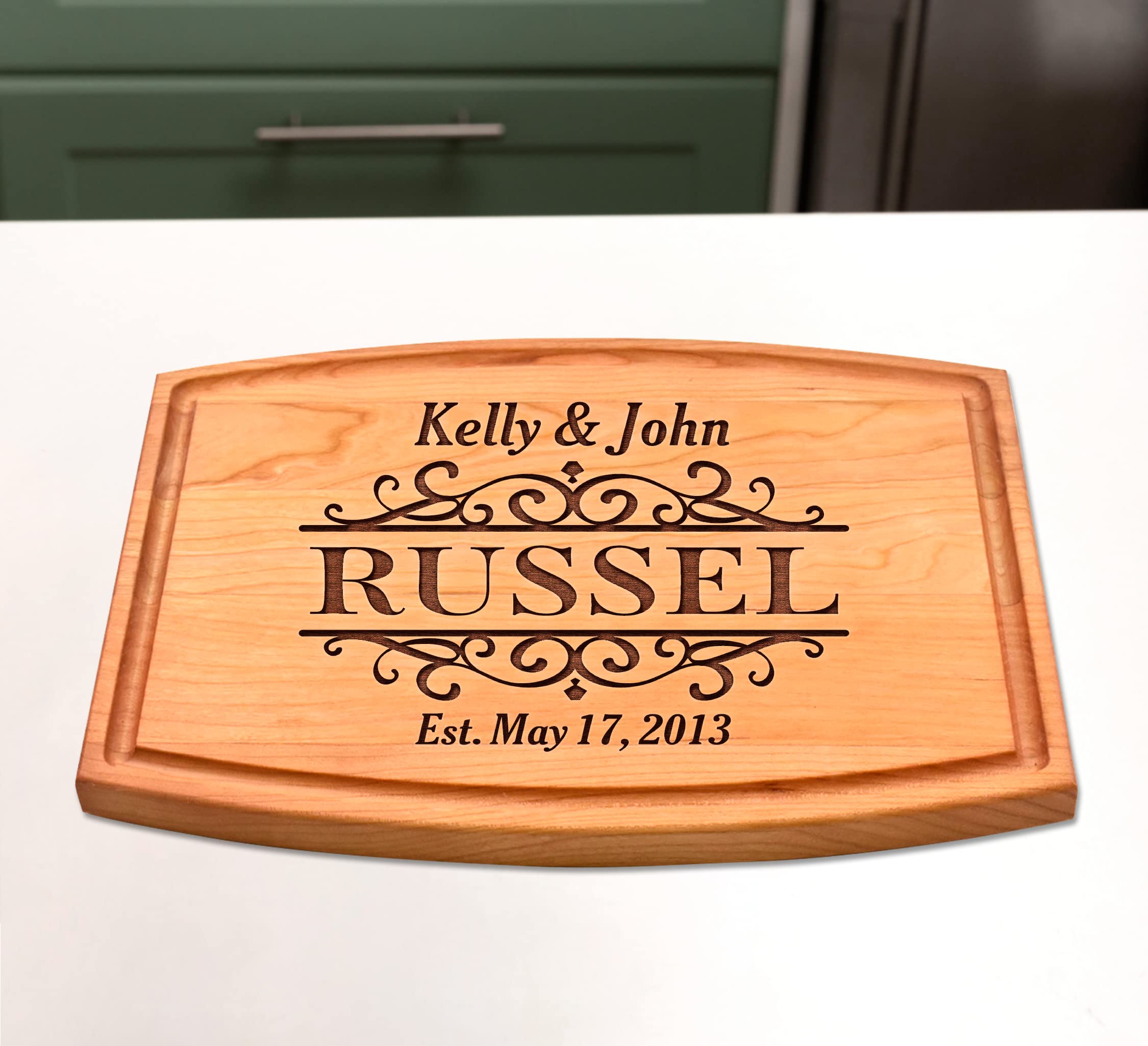 Personalized Mr & Mrs Cutting Board Wedding Gifts for Couple Custom Cutting Board Engraved Arched