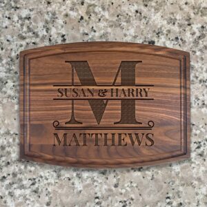 Personalized Mr & Mrs Cutting Board Wedding Gifts for Couple Custom Cutting Board Engraved Arched