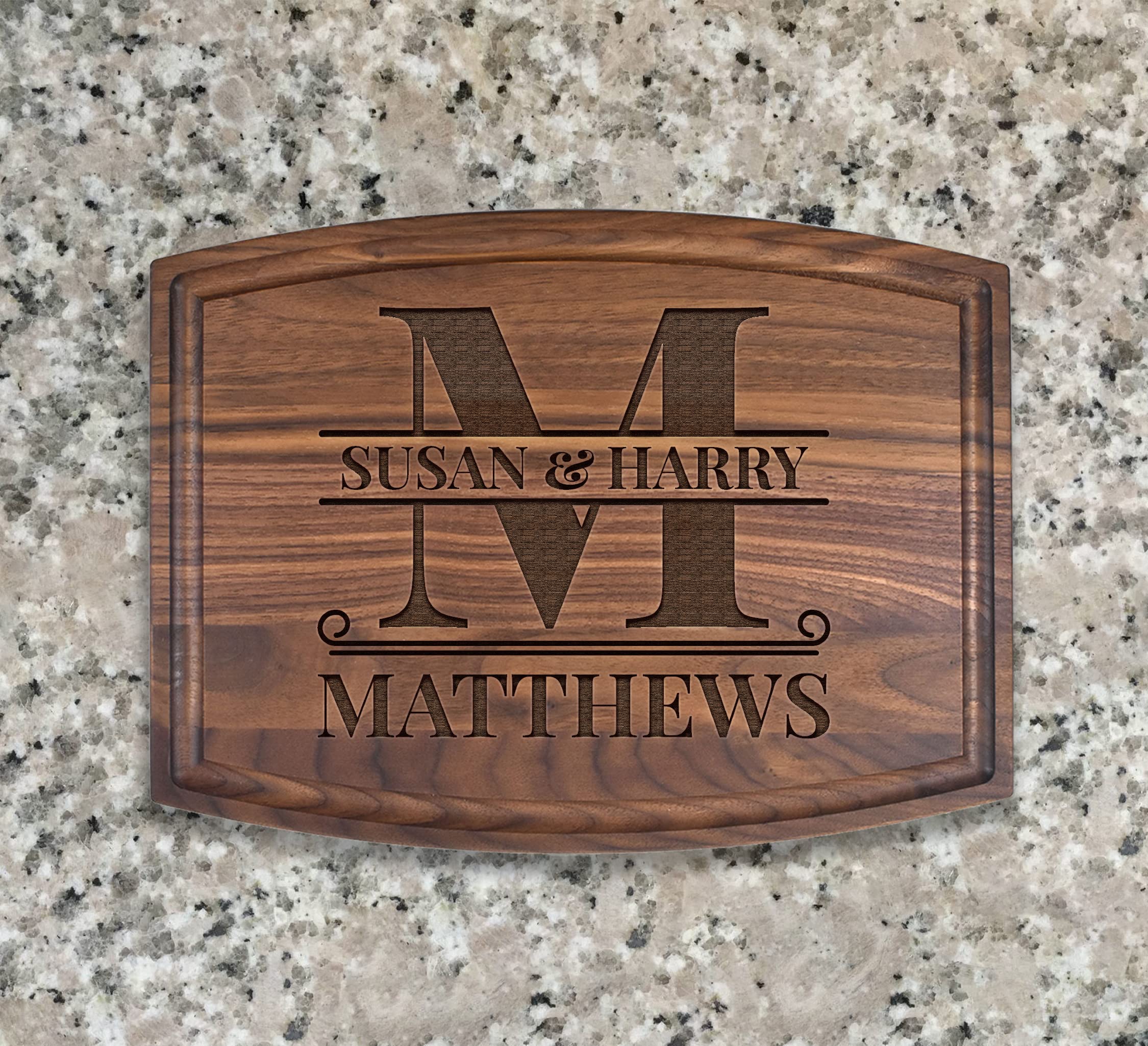 Personalized Mr & Mrs Cutting Board Wedding Gifts for Couple Custom Cutting Board Engraved Arched