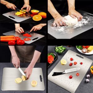 Cutting Boards,Stainless Steel Heavy Duty Cutting Board Chopping Board for Home Kitchen Pastry Board For Meat,Vegetables,Bread, Cutting Mats