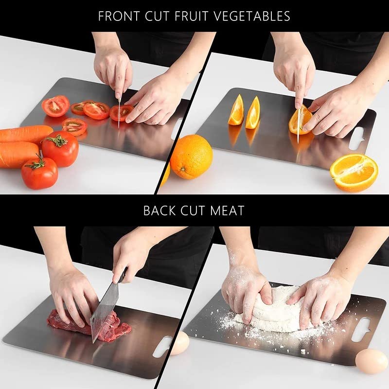 Cutting Boards,Stainless Steel Heavy Duty Cutting Board Chopping Board for Home Kitchen Pastry Board For Meat,Vegetables,Bread, Cutting Mats