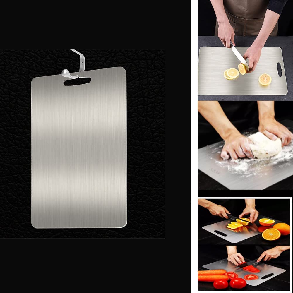 Cutting Boards,Stainless Steel Heavy Duty Cutting Board Chopping Board for Home Kitchen Pastry Board For Meat,Vegetables,Bread, Cutting Mats