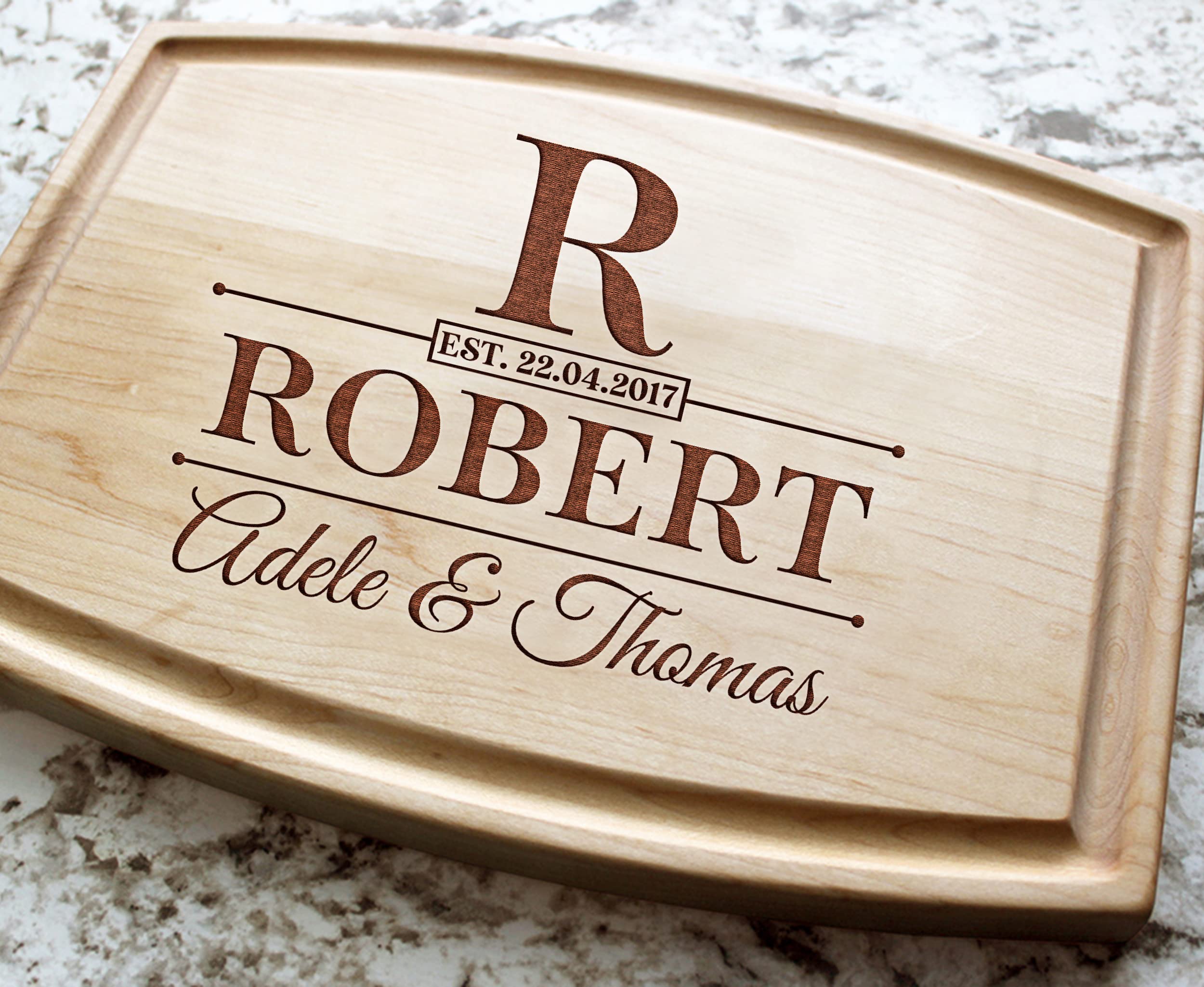 Personalized Mr & Mrs Cutting Board Wedding Gifts for Couple Custom Cutting Board Engraved Arched