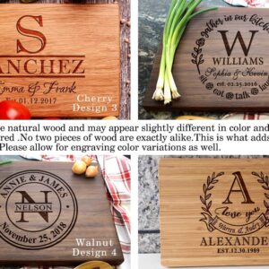 Personalized Cutting Boards, Wooden Custom Engraved Chopping Board for Wedding Gift, Bridal Shower, Engagement Gifts, Anniversary Gift, Housewarming Gift, Gift for friends