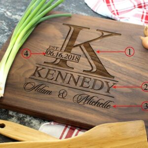 Personalized Cutting Boards, Wooden Custom Engraved Chopping Board for Wedding Gift, Bridal Shower, Engagement Gifts, Anniversary Gift, Housewarming Gift, Gift for friends