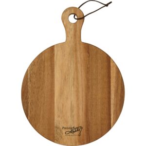 Primitives By Kathy Mimi's Kitchen Food Made With Love Round Wooden Cutting Board 10 Inch