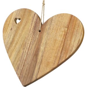 shojoy valentine's day heart shaped wood cutting board 13.7 x 11.8 inch wooden serving board decorative serving platters wood heart chopping and serving charcuterie board for meat cheese