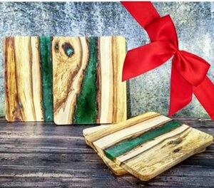 epoxy resin board | handcrafted river board, epoxy resin wooden serving board antipasto platter charcuterie, gift board