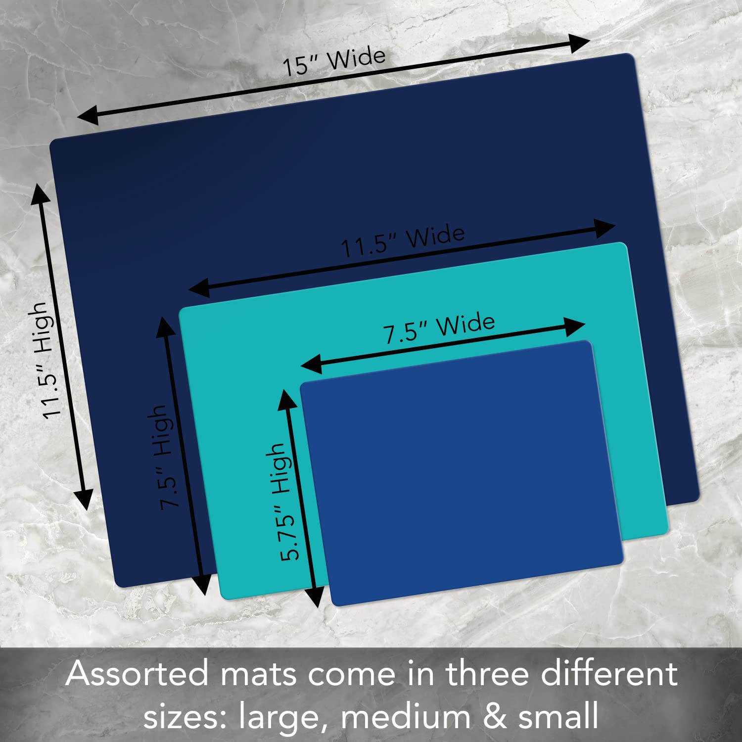 Cut N' Funnel Multi-Size Flexible Cutting Board Mats 3 Pack Made in the USA of BPA Free Food Grade Plastic, Dishwasher Safe