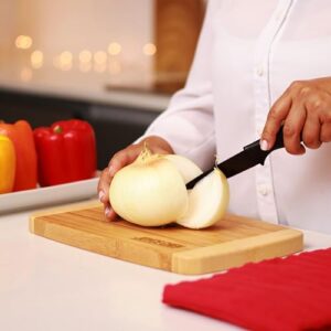 Joyce Chen Medium Burnished Bamboo Cutting Board, 8x12 Inches