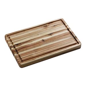 Large Acacia Wood Cutting Board by Door 56 Co 18 x 12 x 1.5 Thick Reversible Chopping Block with Juice Groove