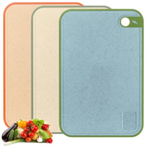 3 pcs cutting board for kitchen, chopping boards set, kitchen cutting boards non slip with hanging holes for cutting fruits, vegetables, easy to clean, reusable, 35 * 23 * 0.8cm/13.7x9x0.31 inch
