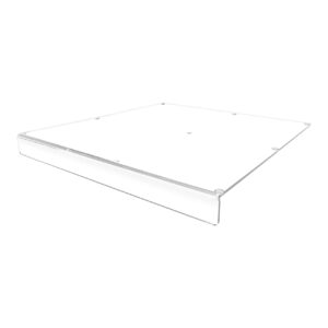 clear acrylic cutting board 16" x 15" countertop charcuterie chopping block with lip and several rubber bumpers by marketing holders
