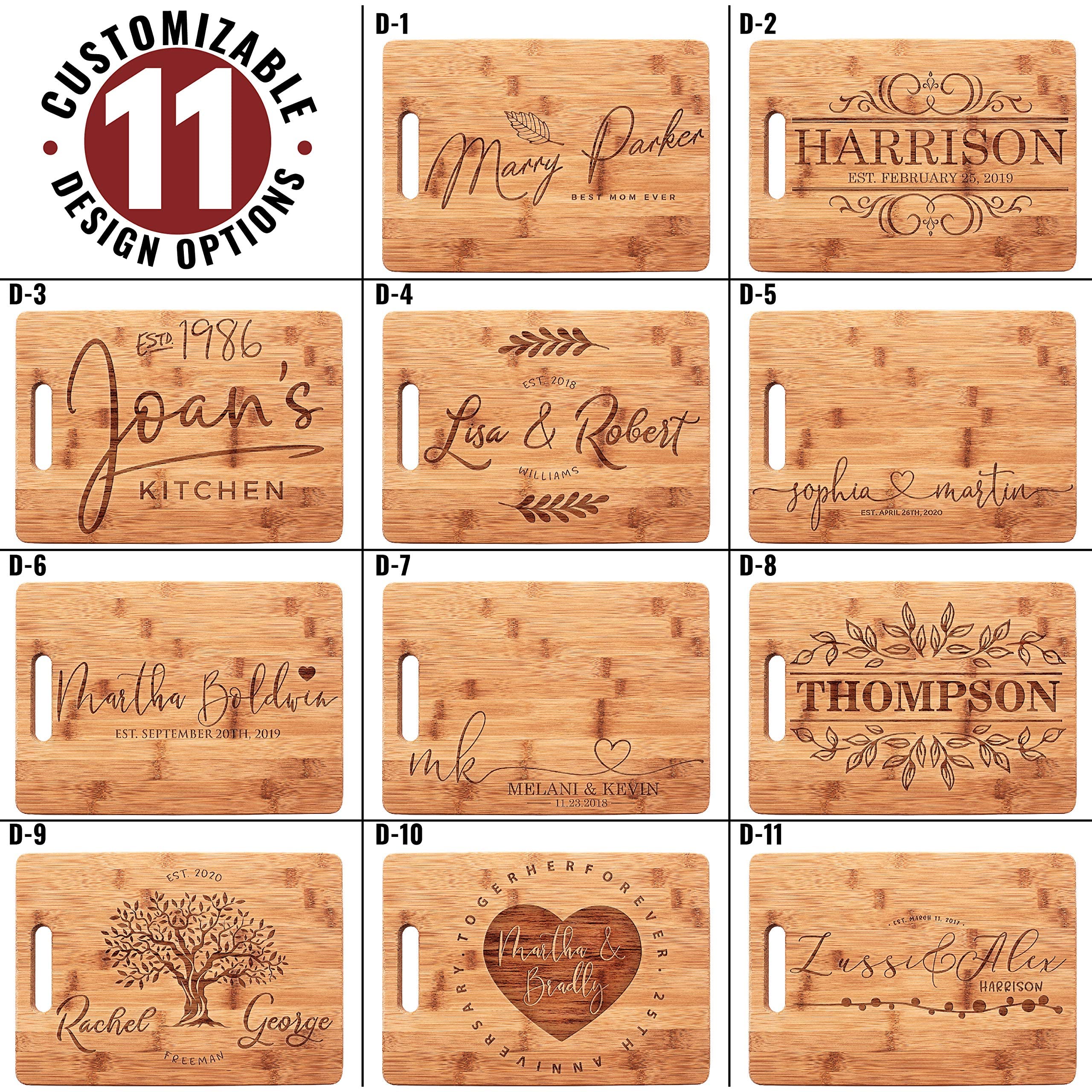 Personalized Cutting Boards, 11 Designs, 6 Cutting Board Styles - Wedding Gifts for Couples, Custom Kitchen Sign Gift for Couples, Personalized Gifts, Newlywed Gifts for Couples, Housewarming Gifts