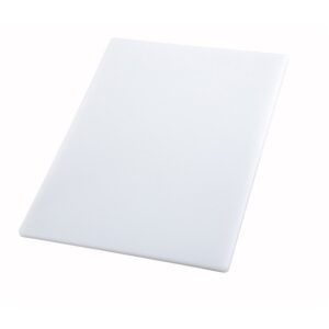 winco cbwt-610, 6x10x0.5-inch rectangular white plastic garnish cutting board, bar chopping board