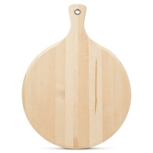 wooden cutting board 16 inch, pack of 1 charcuterie board, large round wooden cutting board with handle, home decor, by woodpeckers