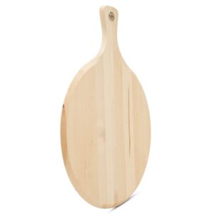 Wooden Cutting Board 16 inch, Pack of 1 Charcuterie Board, Large Round Wooden Cutting Board with Handle, Home Decor, by Woodpeckers