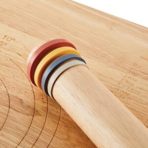 Ayesha Curry Kitchenware Pantryware Rolling Pin and Pie Board Set, 2 Piece, Parawood