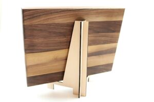 custom cutting board display stand naked wood works