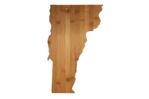 vermont premium organic bamboo cutting board state shaped charcuterie butter board