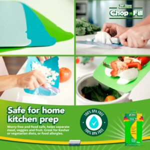 Zip-n-Store - Chop-n-Fill - Flexible Chopping Mats, BPA-Free, Non-Slip, Dishwasher-Safe - Multipurpose Kitchen Cutting Boards - Set of 5