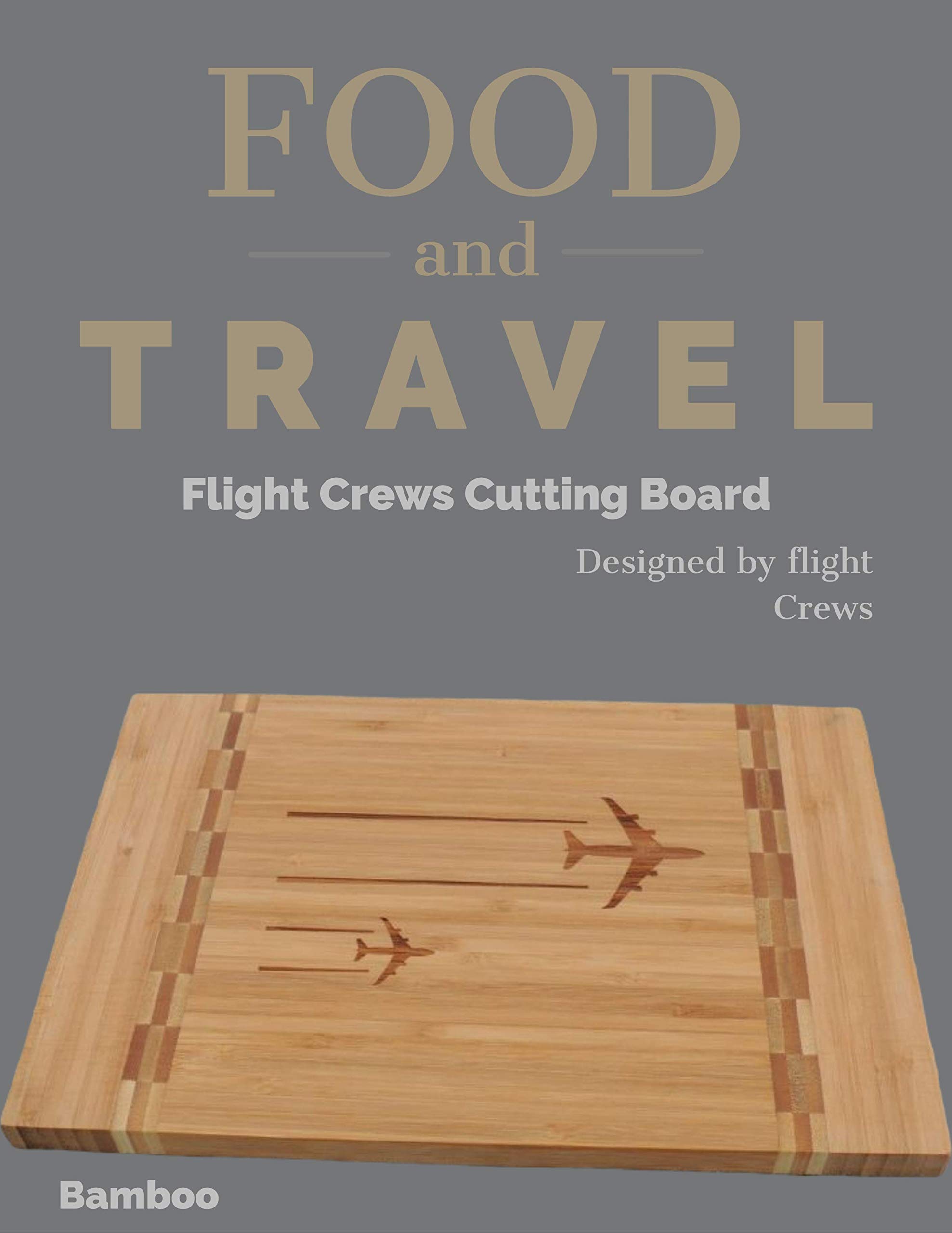 Aviation Bamboo Cutting Board, Jet Silhouettes
