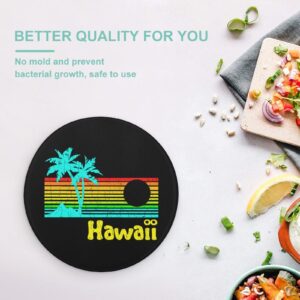 80s Retro Vintage Hawaii Chopping Blocks Tempered Glass Cutting Board Mats Food Tray for Home Kitchen Gift