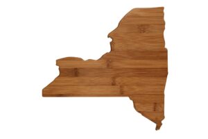 new york shaped bamboo wood cutting board for new family home housewarming wedding moving gift