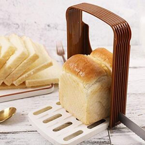 Bread Cutter Guide,Toast Bread Slicer Plastic Foldable Loaf Cutter Rack Cutting Guide Slicing Tools Kitchen Accessories,Bread Slicing Guide