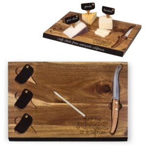 PICNIC TIME Star Wars Rebel Alliance Delio Cheese Board and Knife Set, Charcuterie Board Set, Acacia Wood Cutting Board with Cheese Knife and Markers, (Acacia Wood)