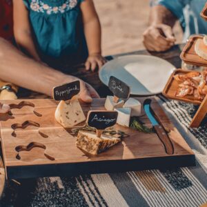 PICNIC TIME Star Wars Rebel Alliance Delio Cheese Board and Knife Set, Charcuterie Board Set, Acacia Wood Cutting Board with Cheese Knife and Markers, (Acacia Wood)