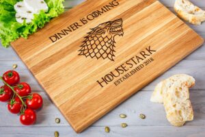 dinner is coming games of thrones house targaryen personalized engraved cutting board custom family chopping wedding gift anniversary mother's day gift birthday game03