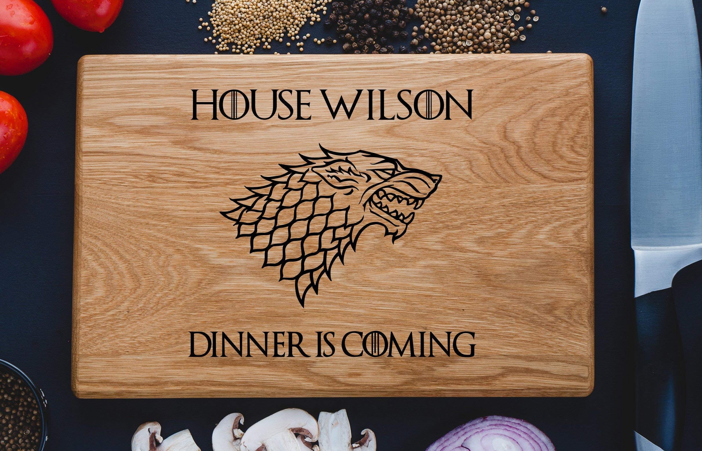 Dinner is coming Games of thrones House Targaryen Personalized Engraved Cutting Board Custom Family chopping Wedding Gift Anniversary Mother's day gift Birthday game03