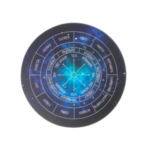 round astrology pendulum board - perfect for reiki, dowsing, divination readings