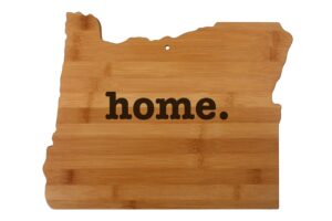 oregon state shaped bamboo wood cutting board engraved home. personalized for new family home housewarming wedding moving gift