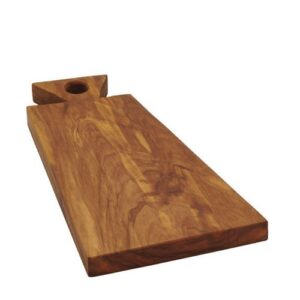 Bisetti Olive Wood Individual Tapas Serving Board for Cheeses, Meats and Charcuterie. 10.5 x 5.7 Inch