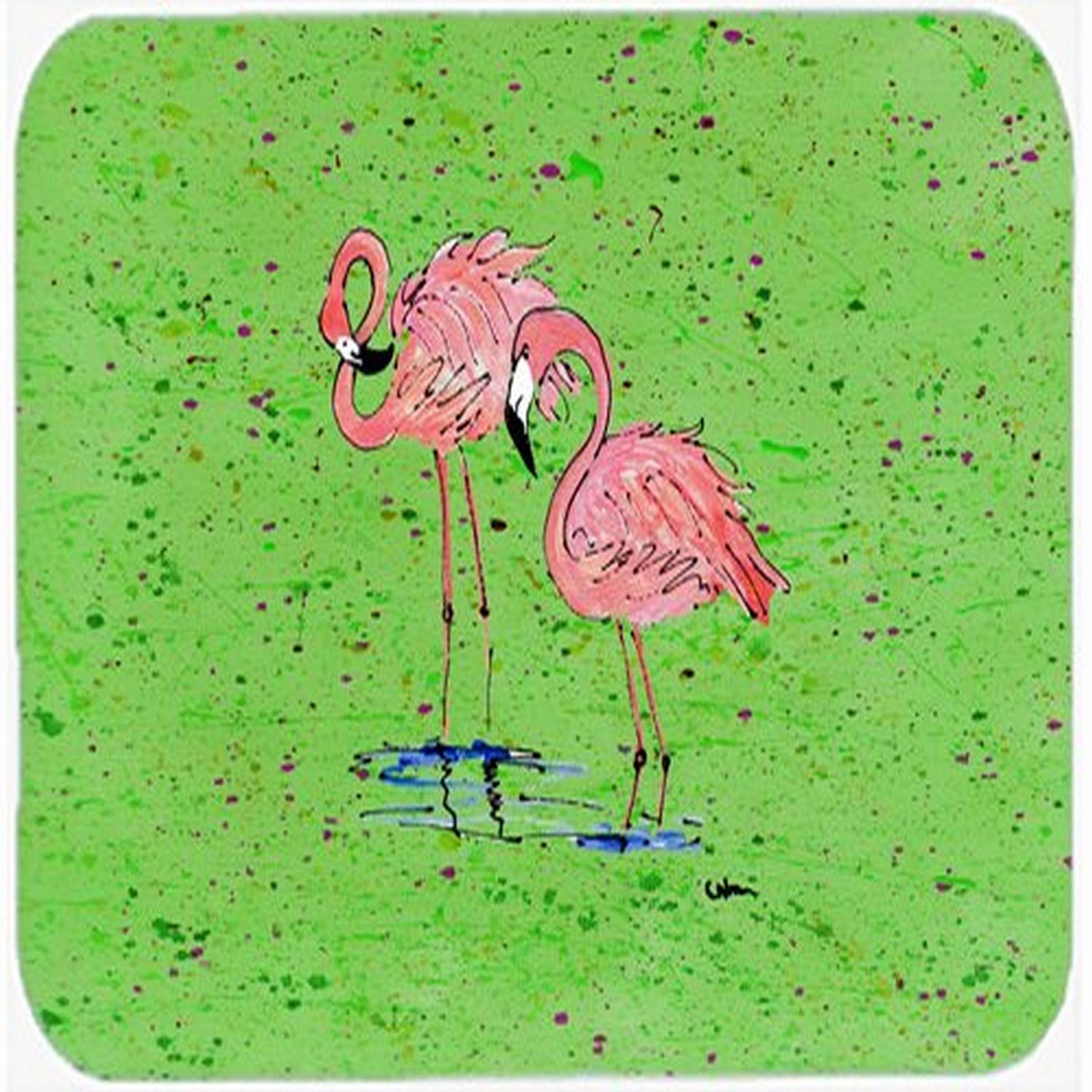 Caroline's Treasures 8567LCB Flamingo Glass Cutting Board Large Decorative Tempered Glass Kitchen Cutting and Serving Board Large Size Chopping Board