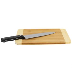 Home Basics Bamboo Kitchen (Natural) Cutting Board, 11.75" L x 7.87" W x 0.50" H
