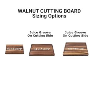 Personalized Walnut Cutting Board - Custom Wooden Walnut Cutting Boards for Couples Wedding, Anniversary, Housewarming Gift - Family Name Date Engraved and USA Made - Customizable Kitchen Decor Gifts