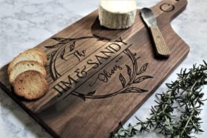 charcuterie board personalized serving board with handle personalized cheese board engagement gift wedding anniversary christmas