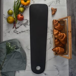 my savory table hand crafted black mango wood cutting board, wooden chopping board for professional and home kitchen use, 21 x 8 inch