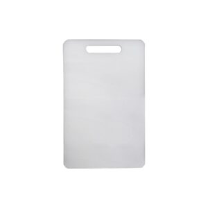 strictly sinks acrylic cutting board - non slip cutting board for meat, vegetables & fruits, large dishwasher safe cutting board with handle - over the sink cutting board (17-3/8" x 11" x 7/8") white